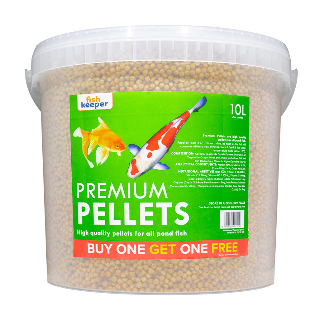 Fishkeeper Premium Pellets 10L - Buy One Get One Free