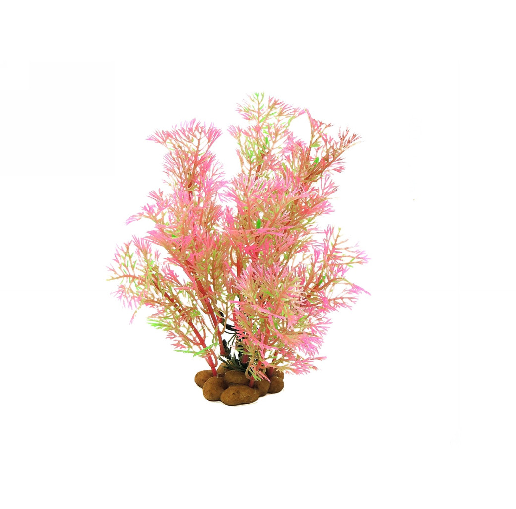 Classic Plastic Aquarium Plant - Red/Green Aquatic Grass