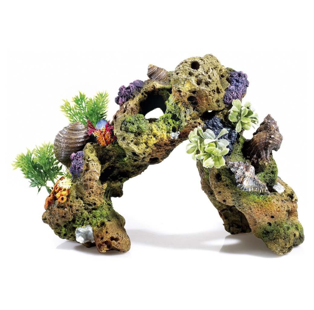 Classic Ornament - Lava Rock with Plants & Airstone