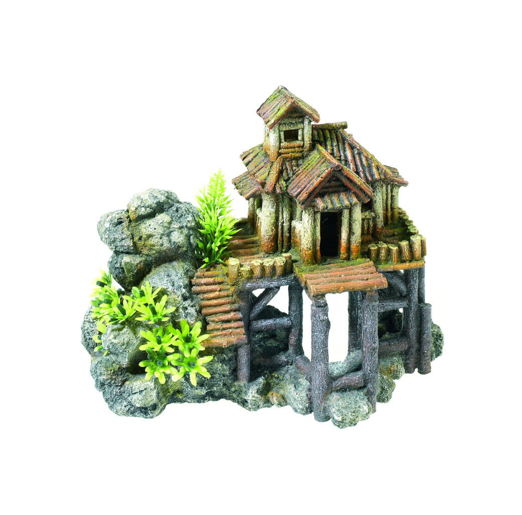 Classic Ornament - Wood House & Rocks