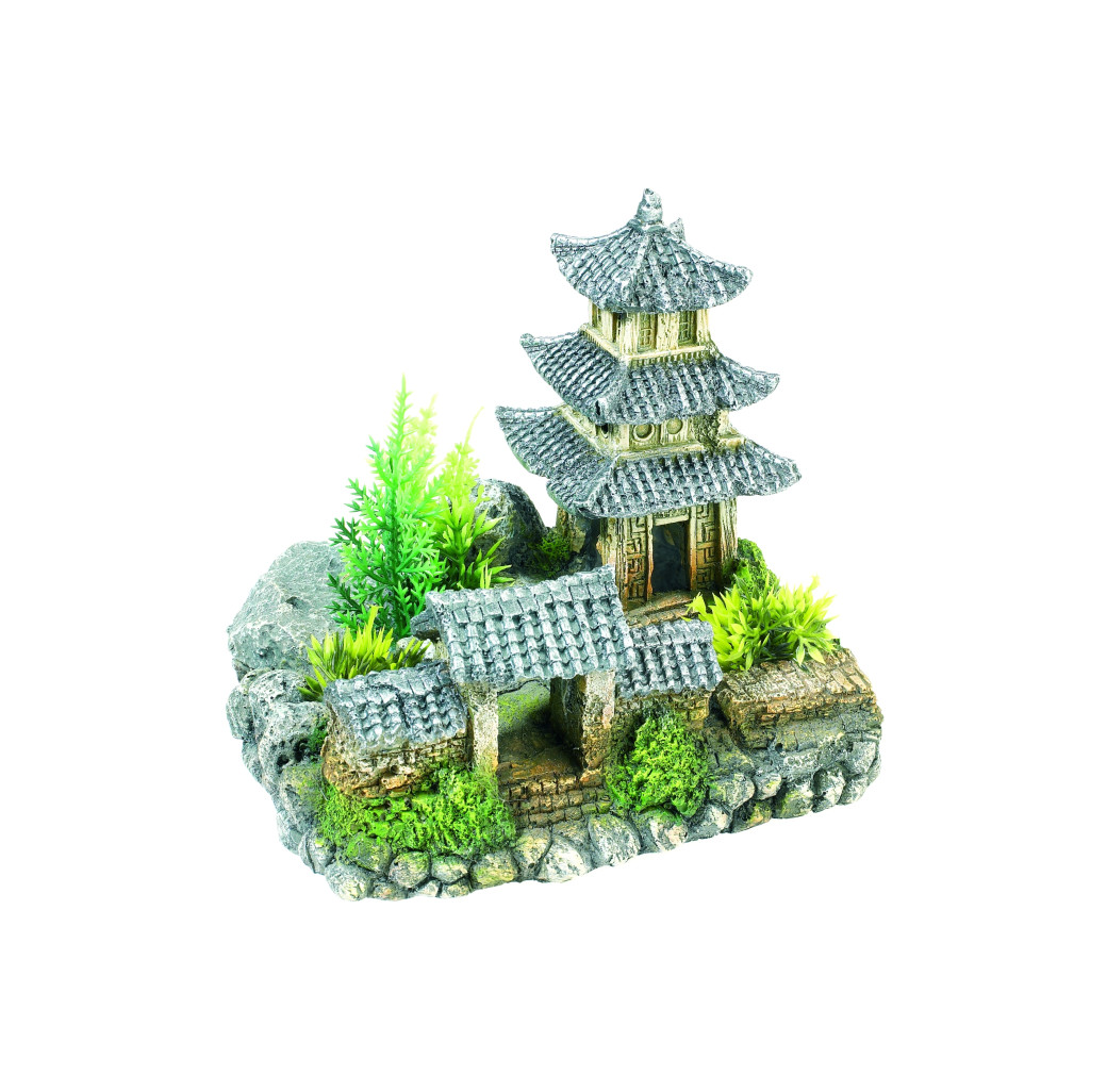 Classic Ornament - Asian Temple & Plants 