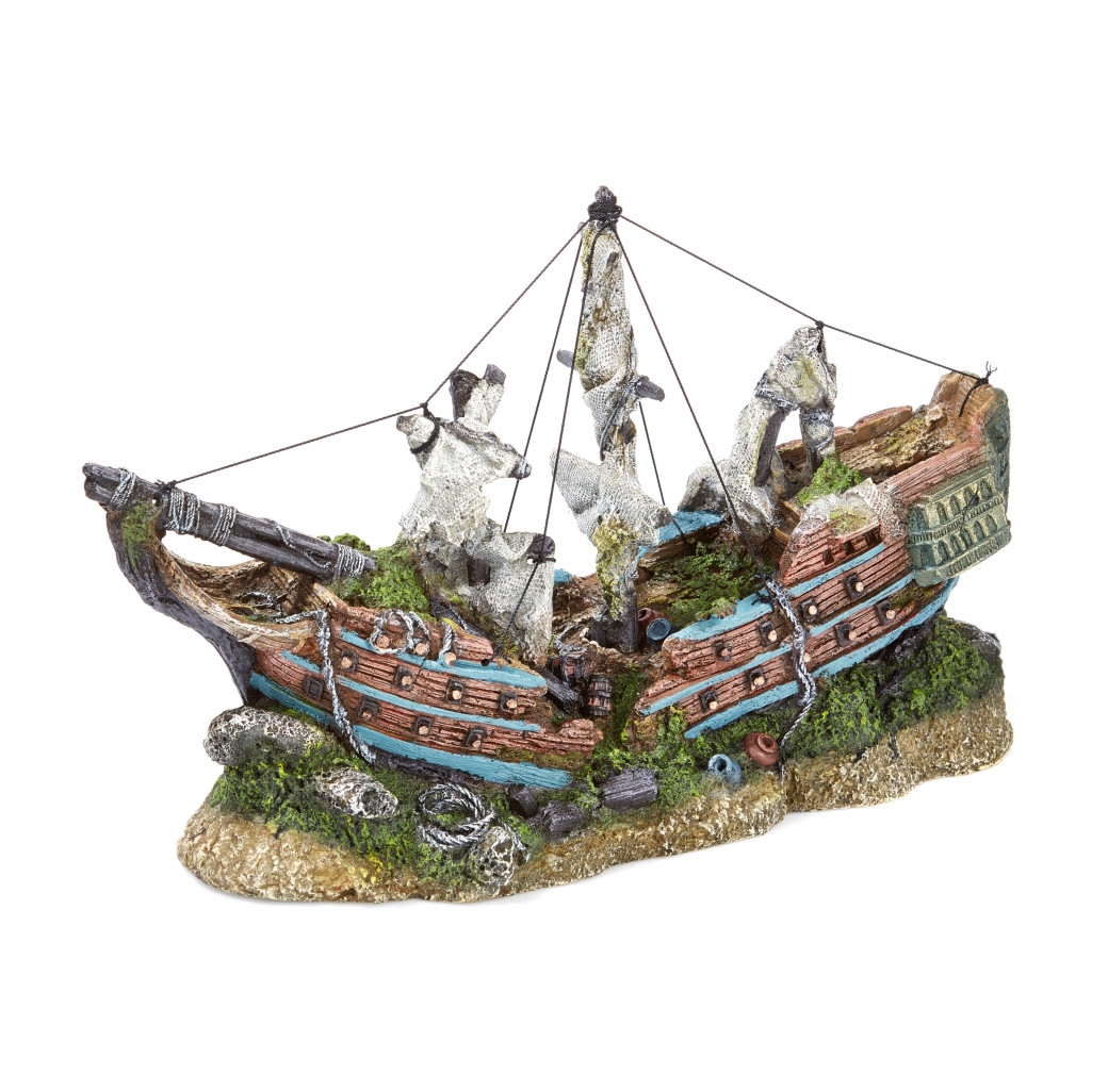 Classic Ornament - Sunken Galleon with Sails