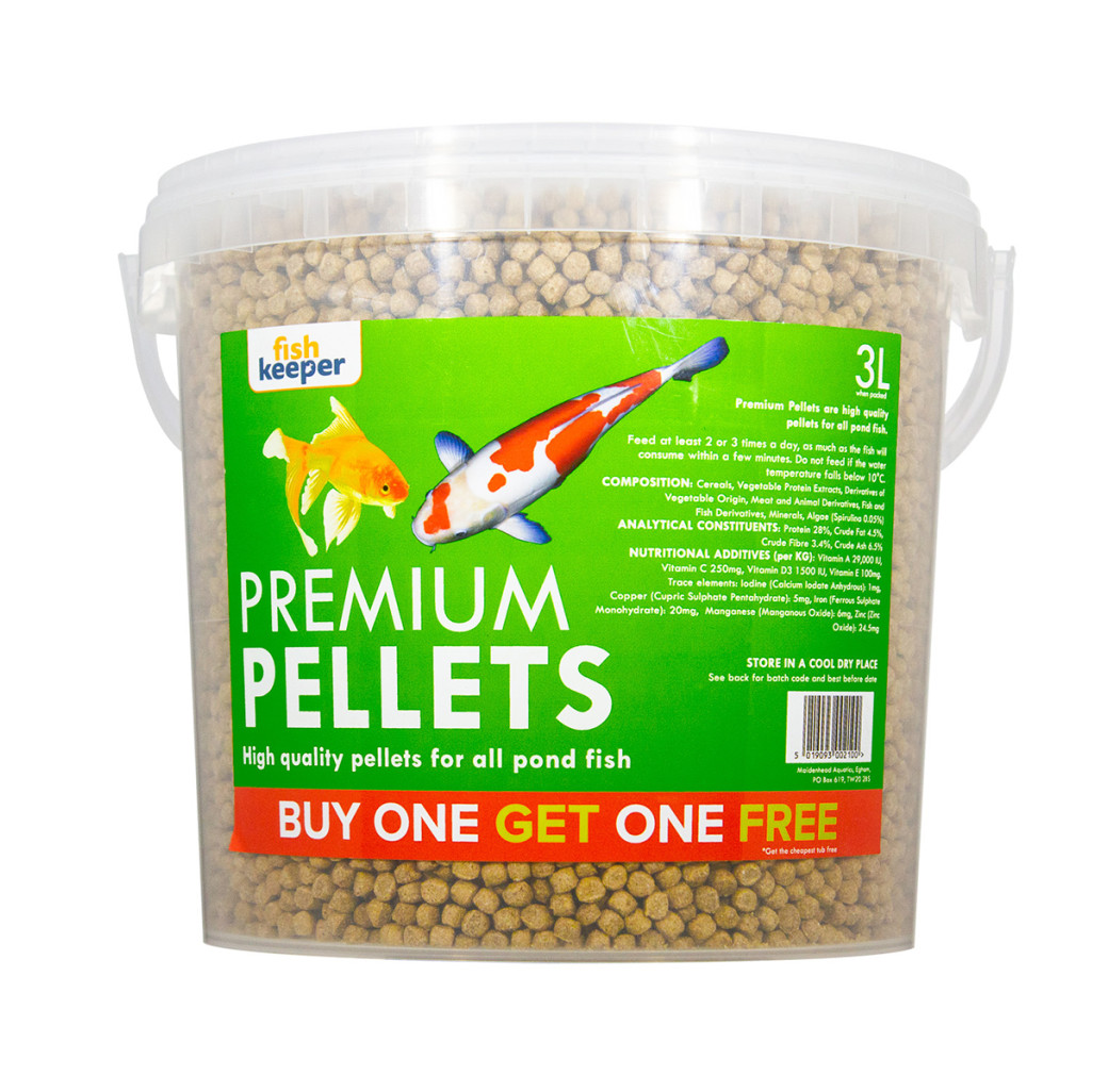 Fishkeeper Premium Pellets 3L - Buy One Get One Free