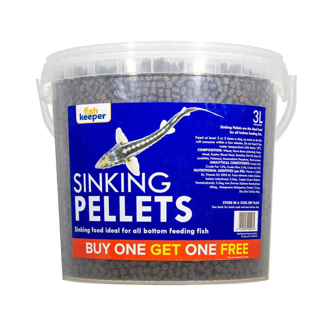 Fishkeeper Sinking Pellets 3L - Buy One Get One Free