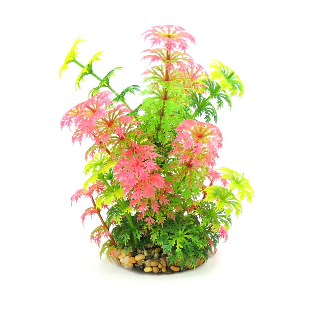 Classic Artificial Plant - Umbrella Leaf Plant Green/Pink