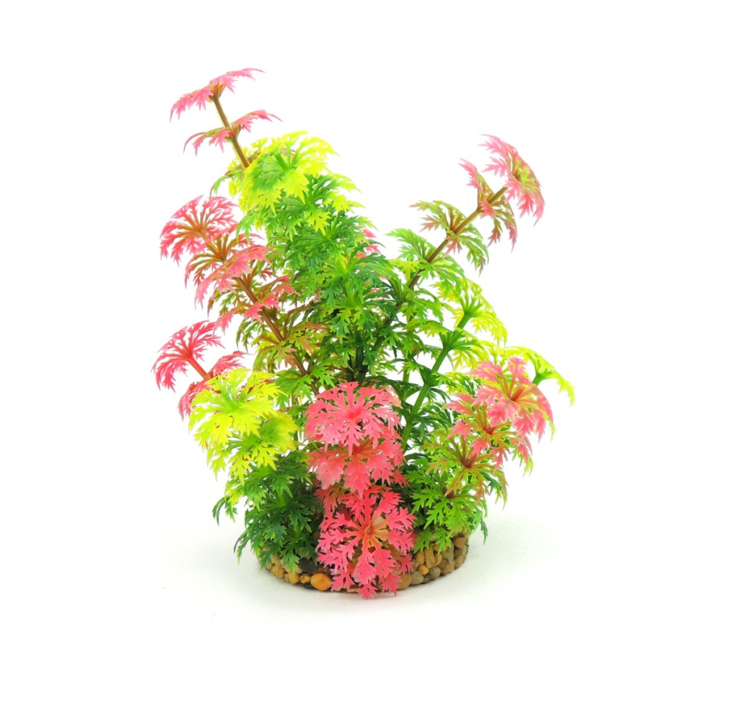 Classic Artificial Plant - Umbrella Leaf Plant Green/Pink