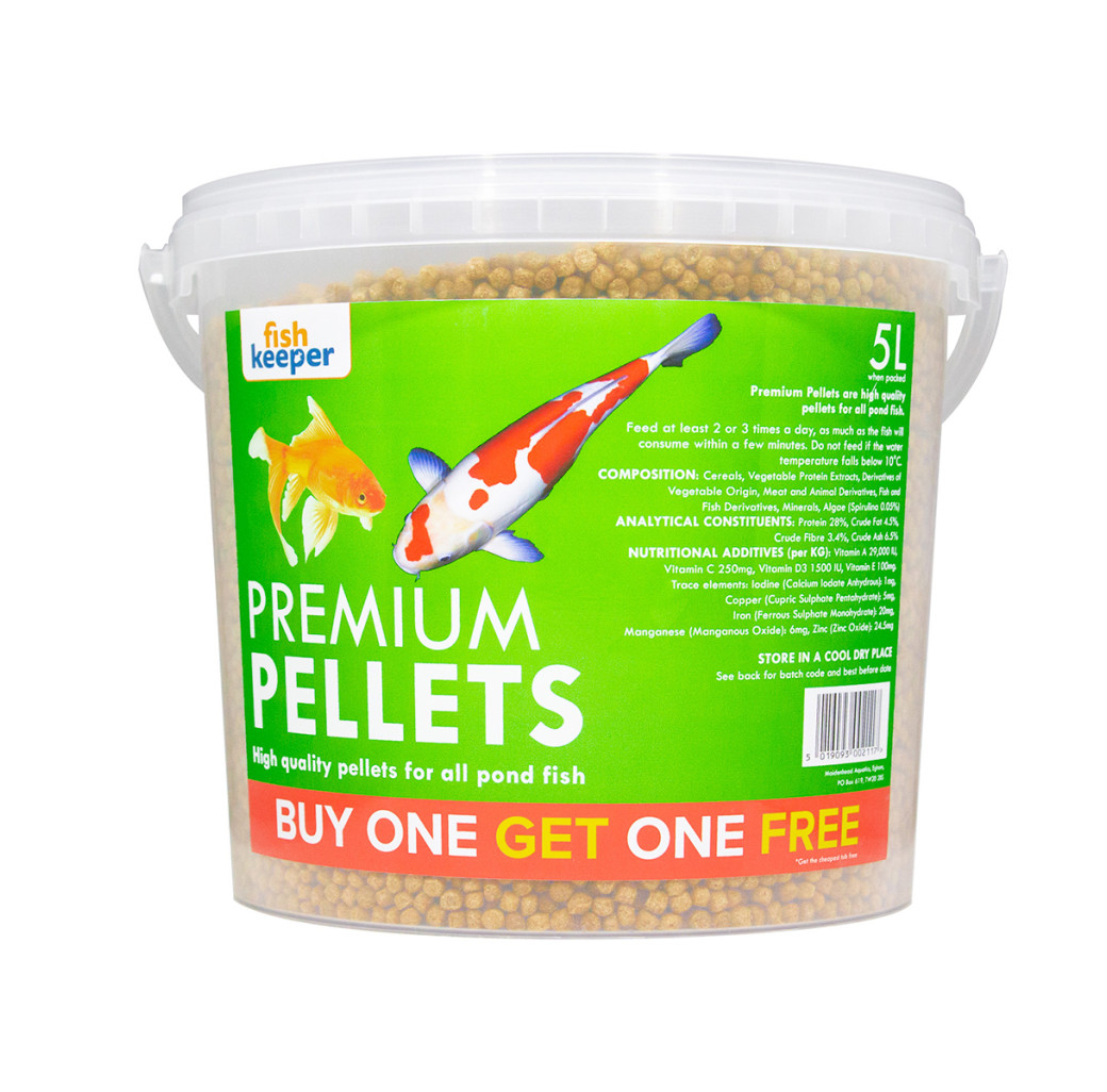 Fishkeeper Premium Pellets 5L - Buy One Get One Free