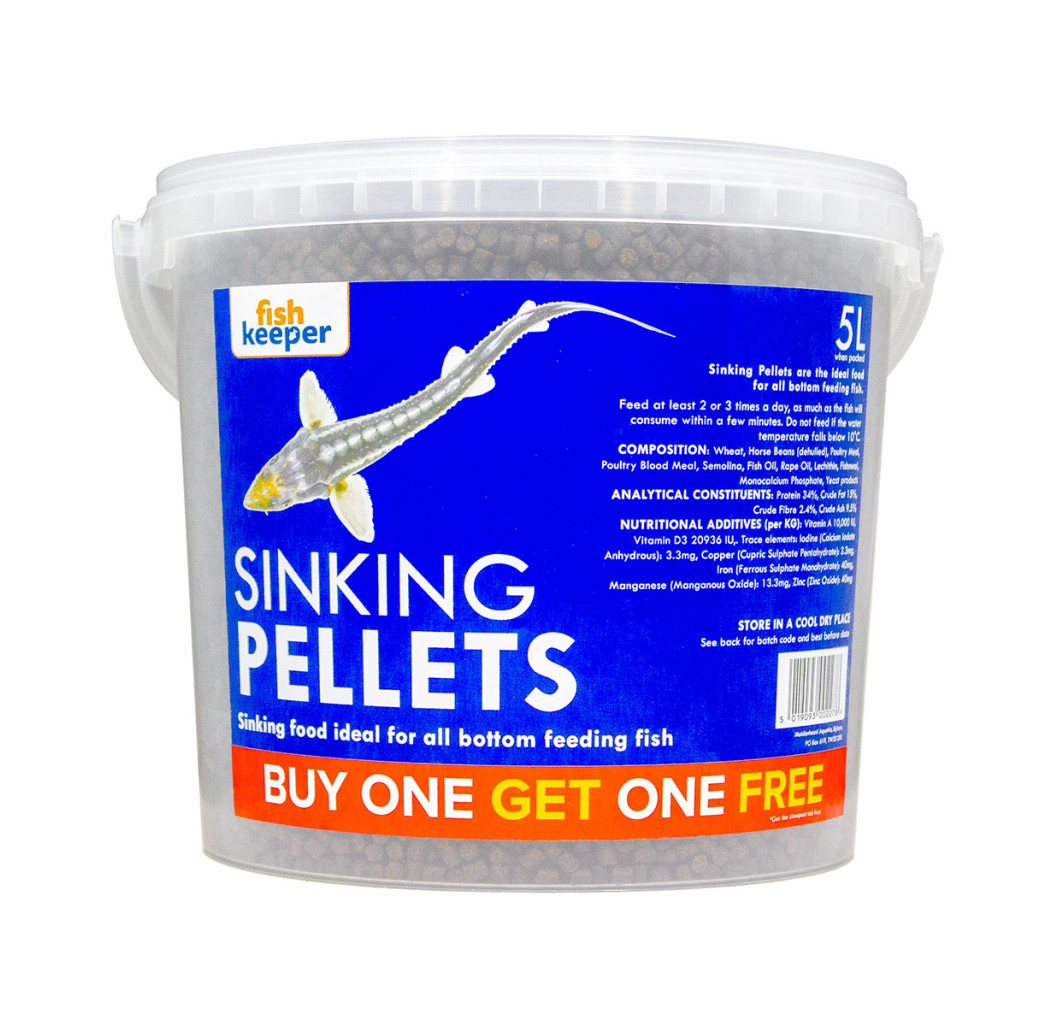 Fishkeeper Sinking Pellets 5L - Buy One Get One Free