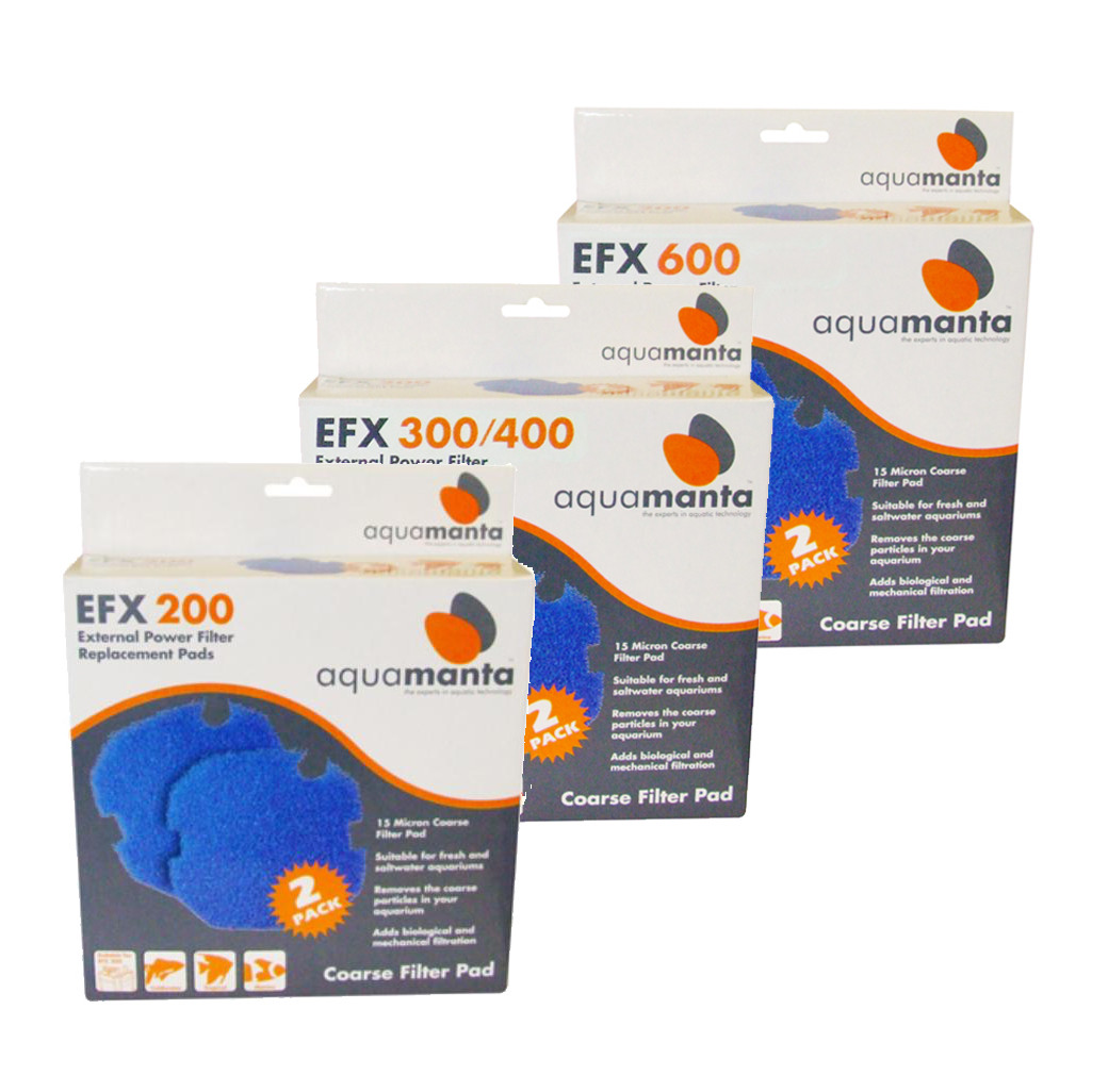 AquaManta EFX External Filter Coarse Sponge Pad (Pack of 2)