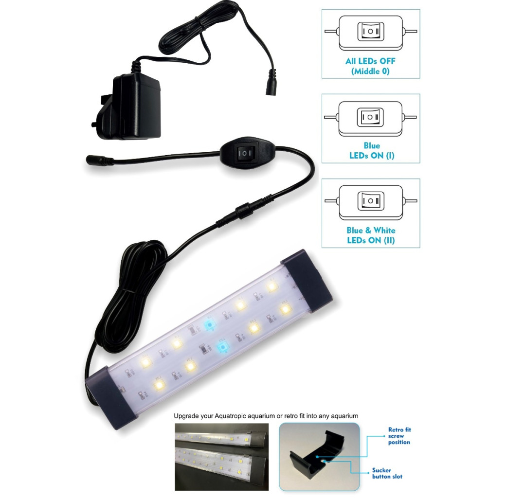 Aquatropic Twin LED Aquarium Lighting System