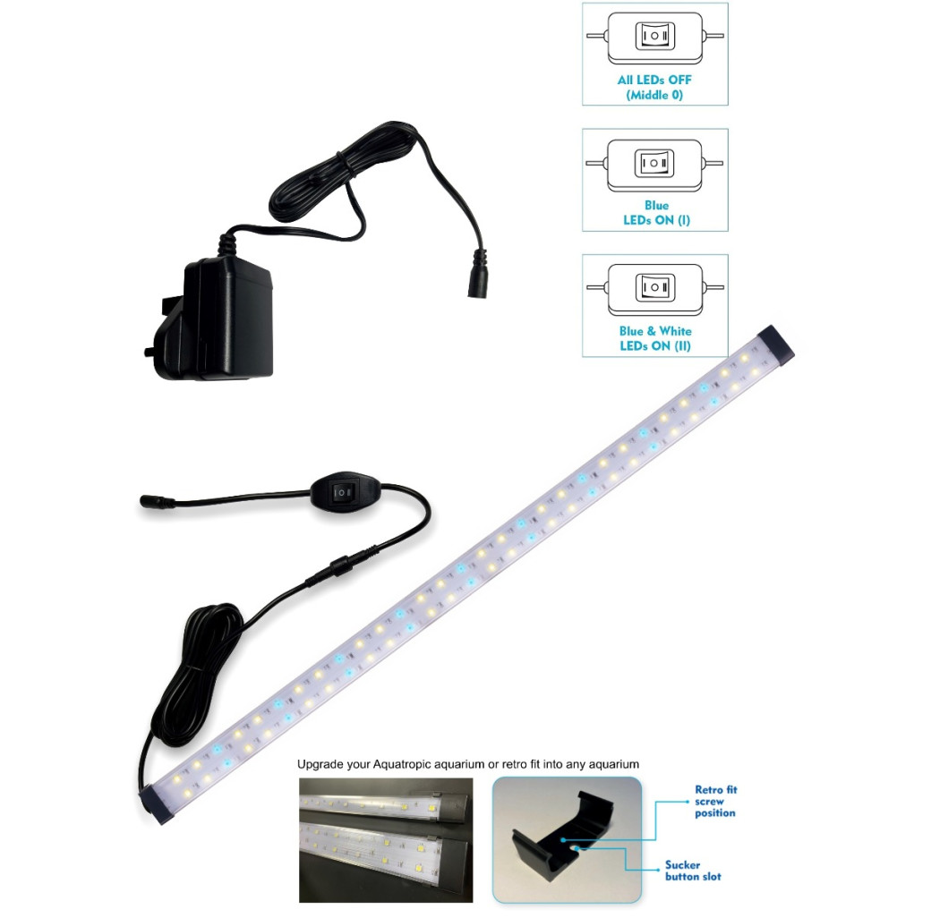 Aquatropic Twin LED Aquarium Lighting System