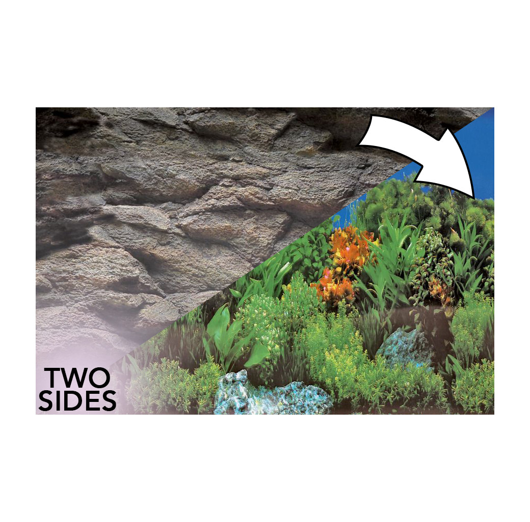 Superfish 2 Sided Aquarium Background B - Rock & Aquascape