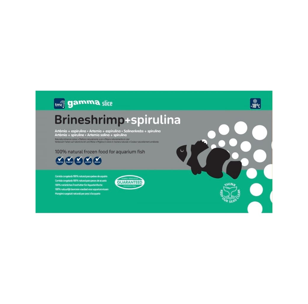 TMC Frozen Brineshrimp Fish Food with Spirulina