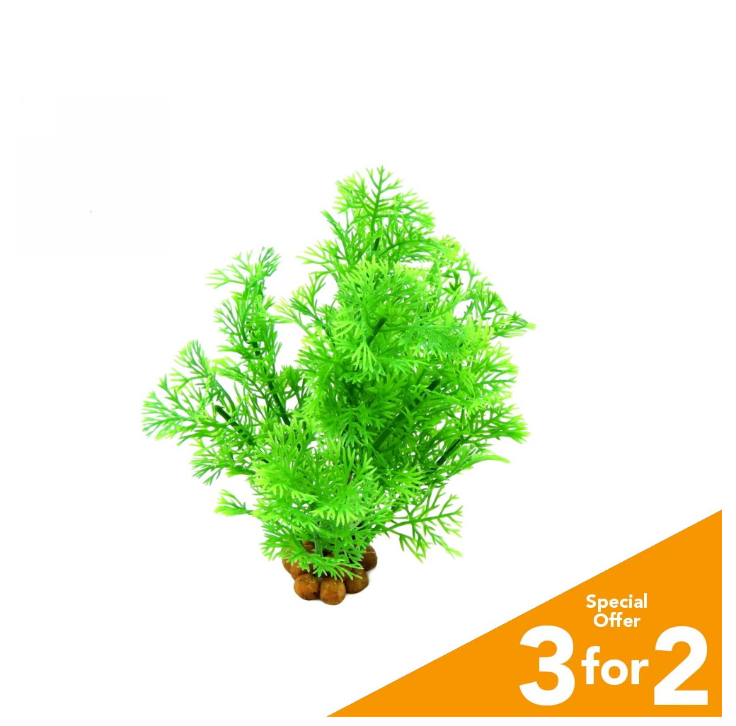 Classic Plastic Aquarium Plant (Medium) - Light Green Grass