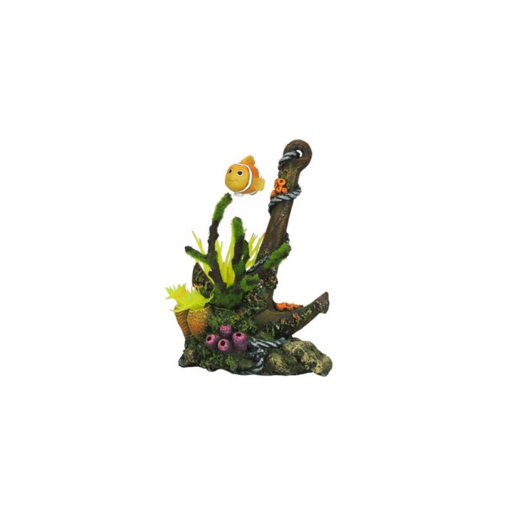 Classic Ornament - Anchor with Clownfish & Airstone