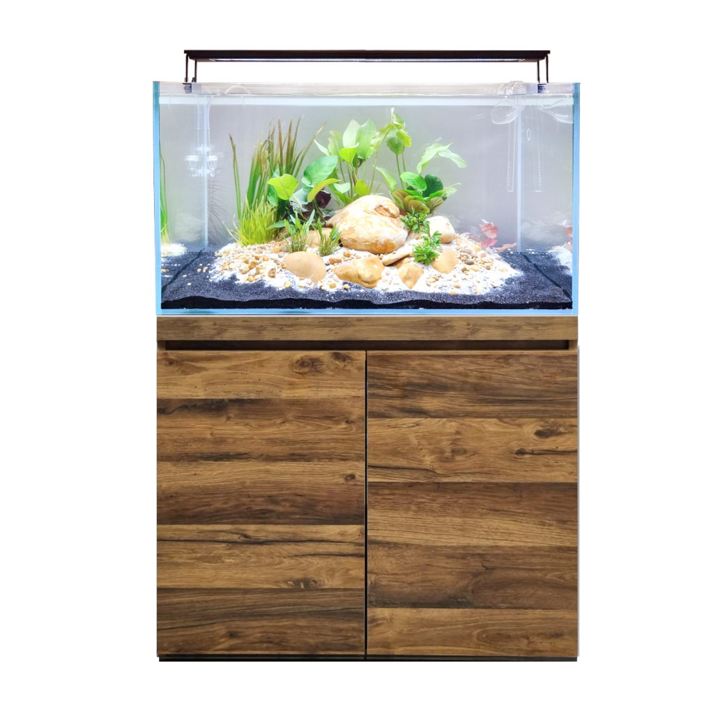 Fluval Visi-White 90 Aquarium Hunton Oak