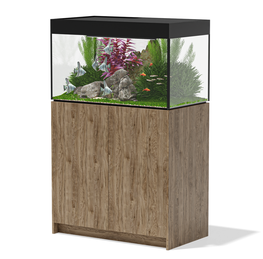 Aqua Marin Fresh 900 Freshwater Aquarium & Cabinet - Hickory