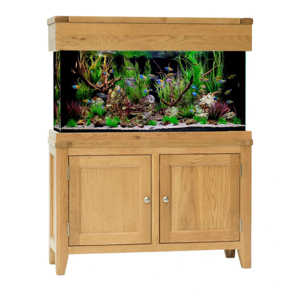 Aqua Oak Slim 100cm Aquarium & Cabinet