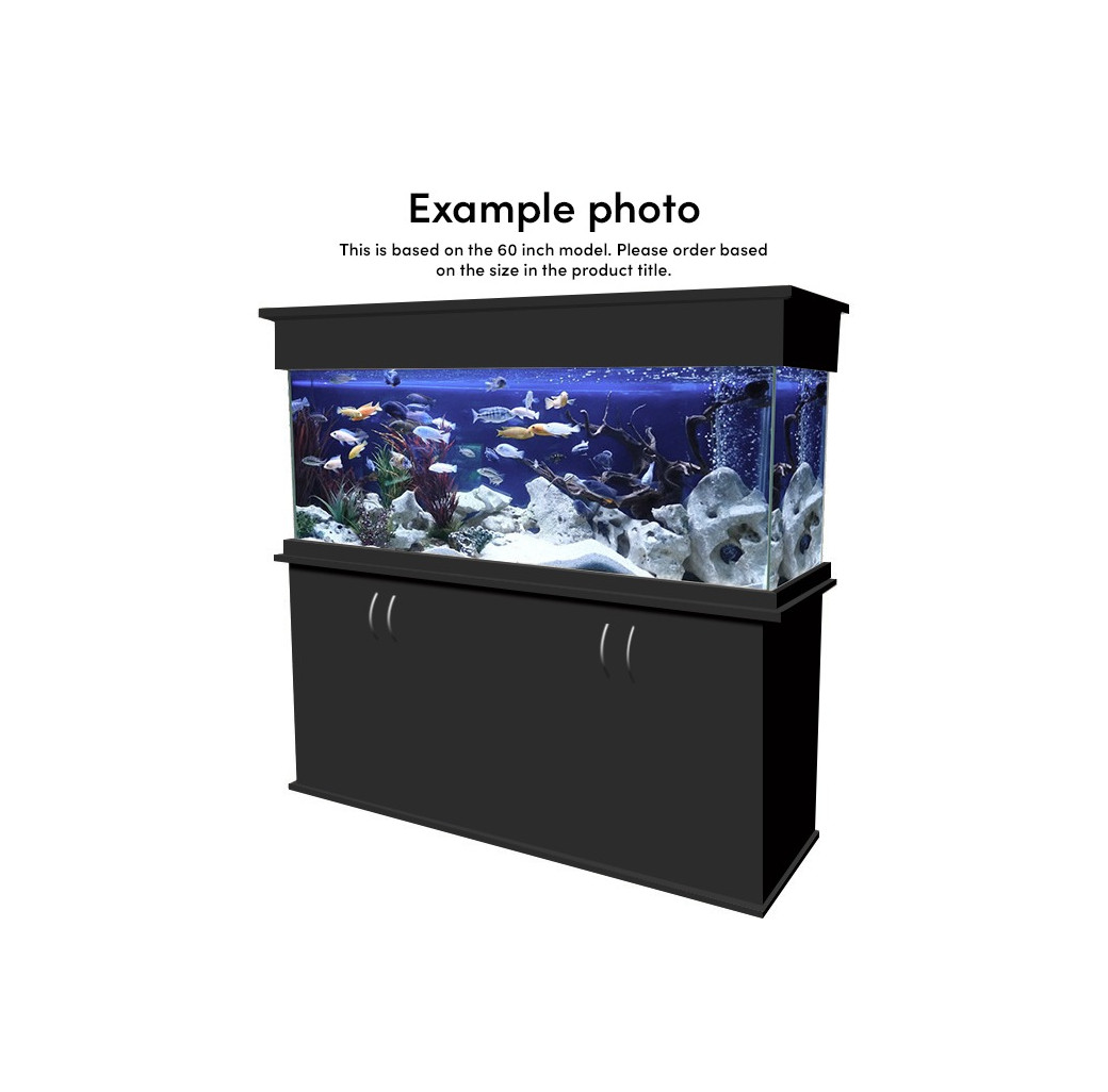 SeaBray Elite 60" x 18" x 24” Aquarium & Cabinet - Matt Black