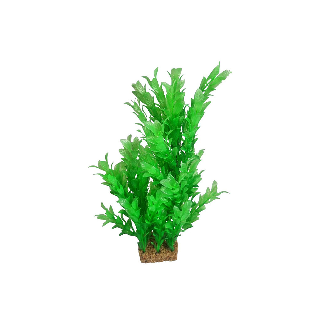 AquaManta Gravel Base Artificial Plant - Green Fern (30cm)