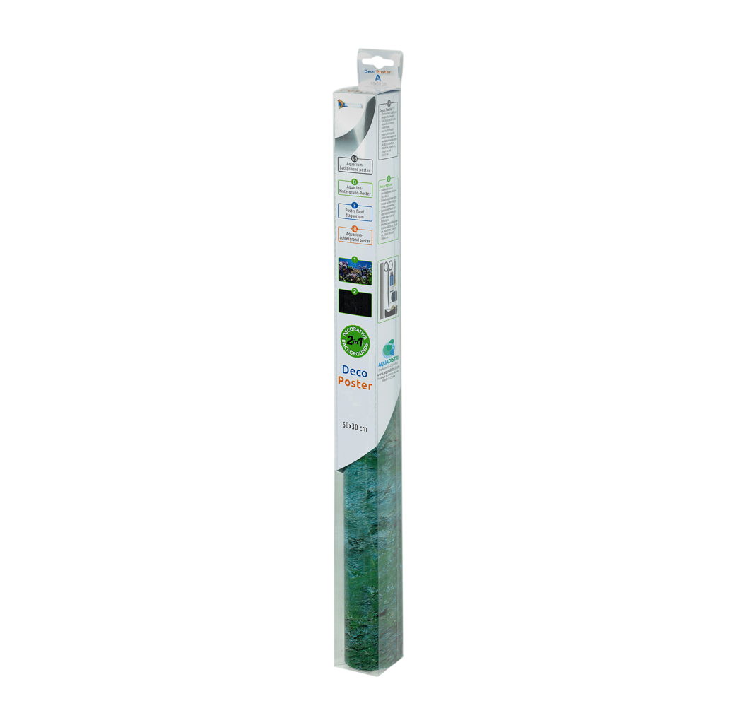 Superfish 2 Sided Aquarium Background E - White & Moss Aquascape