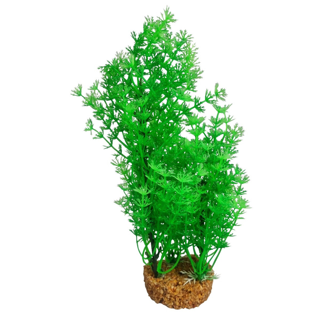 AquaManta Gravel Base Artificial Plant - Green Ambulia