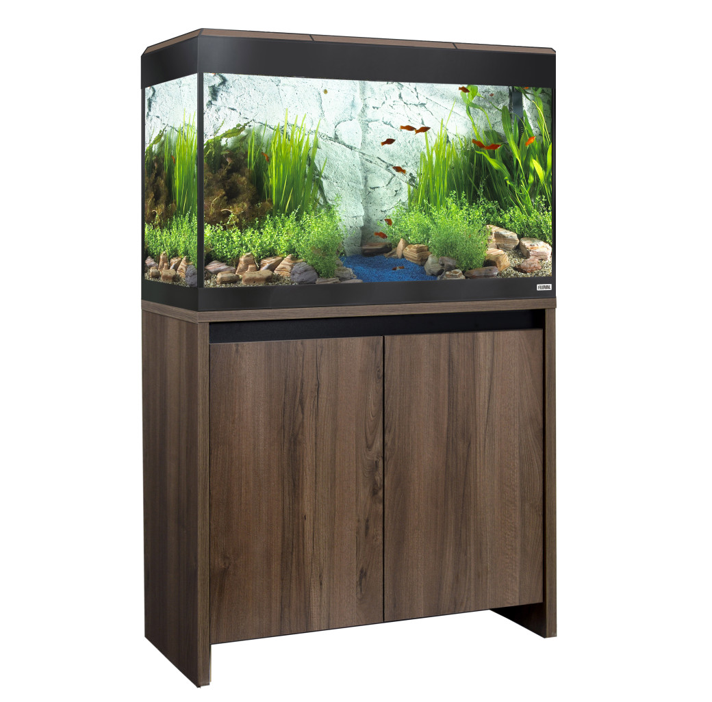 Fluval Roma 125 Bluetooth LED Aquarium & Cabinet Set - Walnut