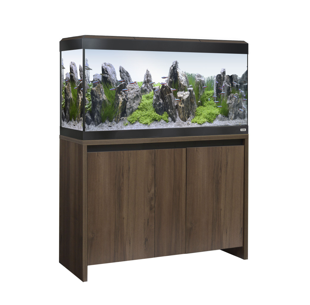 Fluval Roma 200 Bluetooth LED Aquarium & Cabinet Set - Walnut