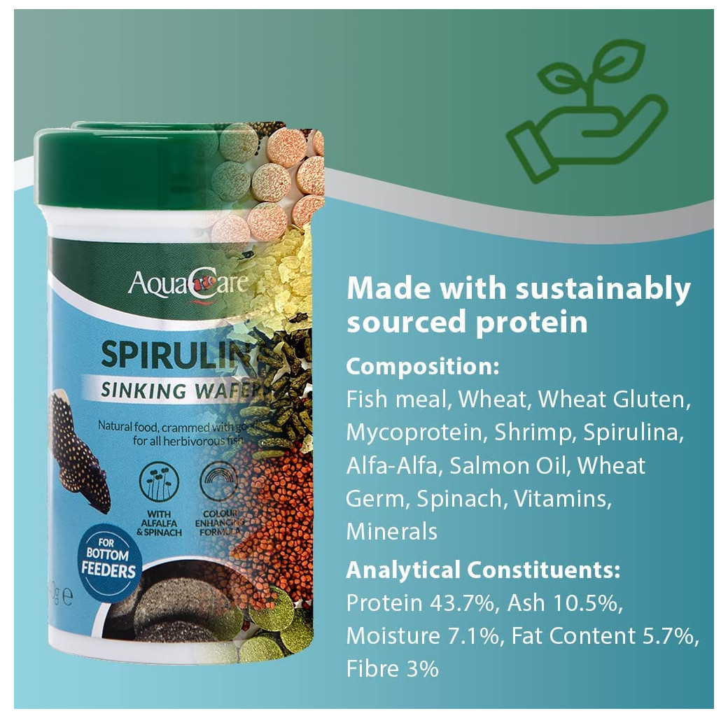 AquaCare Spirulina Algae Wafers