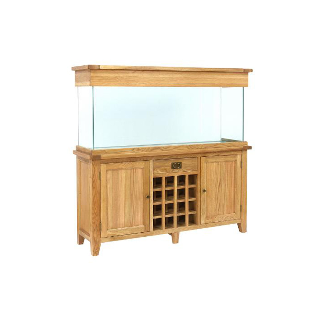 Aqua Oak Wine Rack 160cm  Aquarium & Cabinet