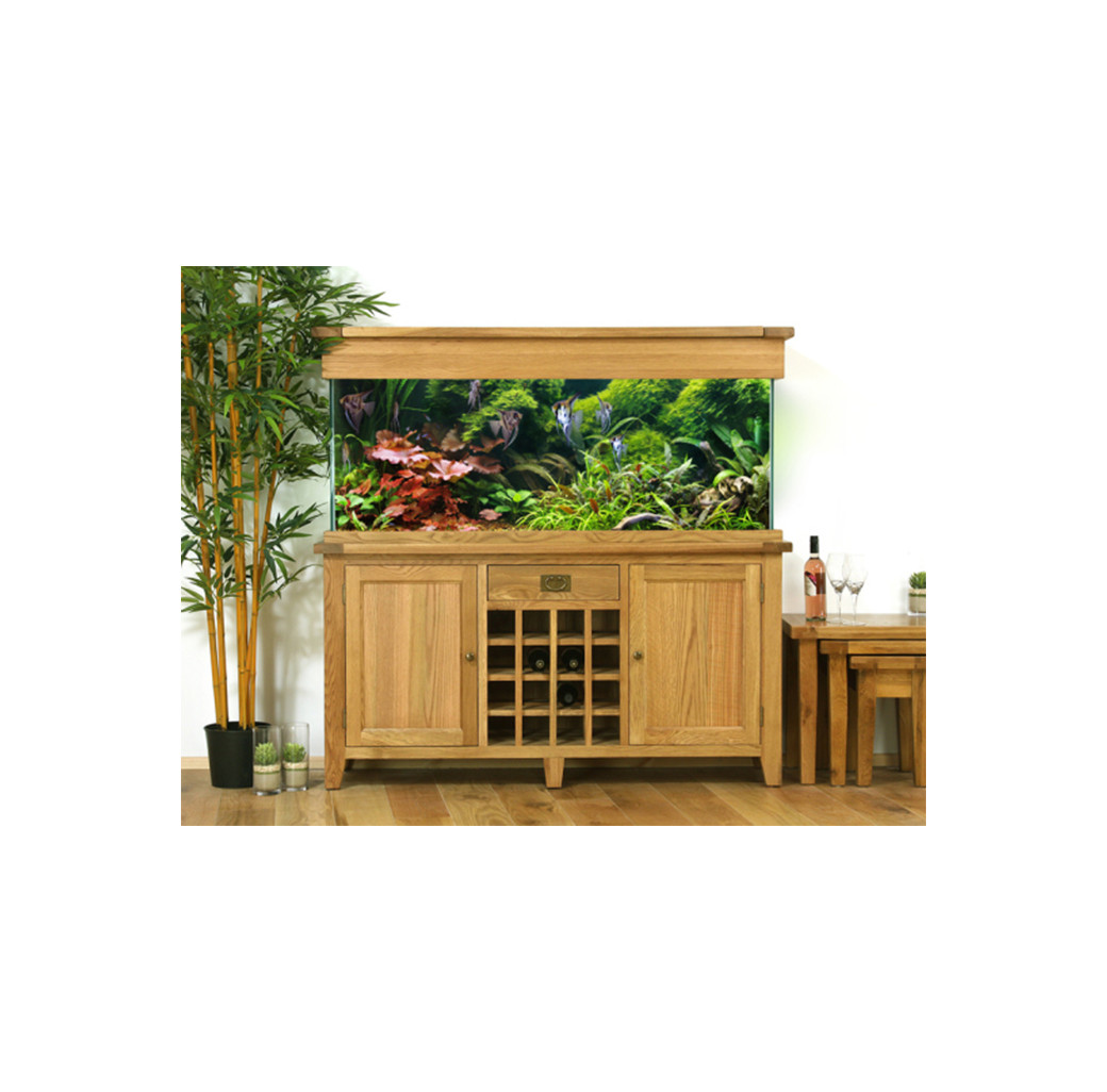 Aqua Oak Wine Rack 160cm  Aquarium & Cabinet