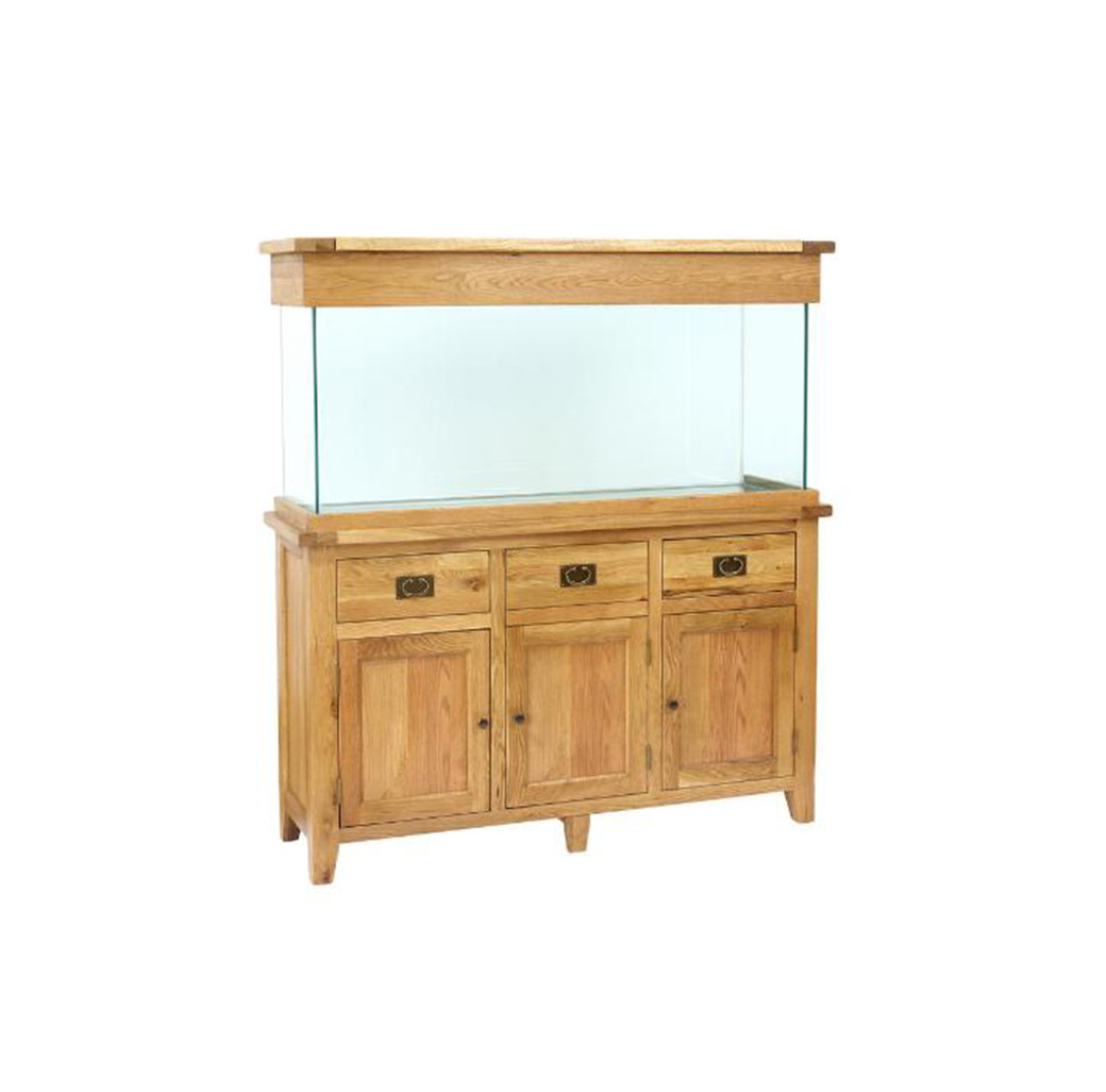 Aqua Oak Doors & Drawers 150cm Aquarium & Cabinet