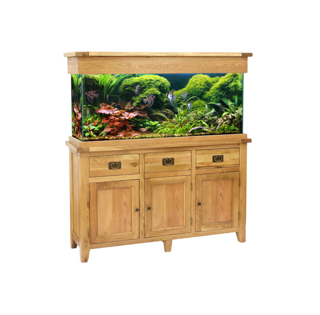 Aqua Oak Doors & Drawers 150cm Aquarium & Cabinet