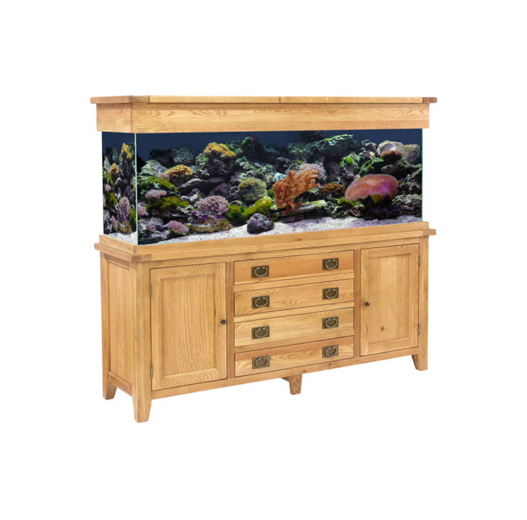 Aqua Oak Doors & Drawers 180cm Aquarium & Cabinet