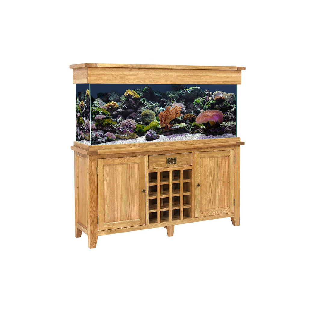 Aqua Oak Wine Rack 160cm  Aquarium & Cabinet