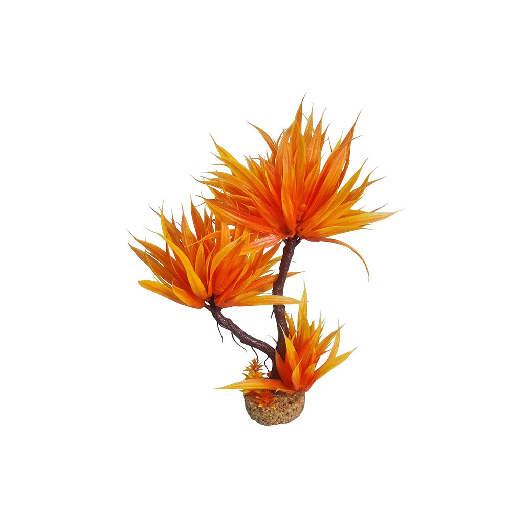 AquaManta Gravel Base Artificial Plant - Orange Tree (28cm)