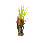 Classic Gravel Base Artificial Plant - Yellow & Red Grass (28cm)