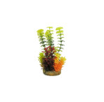 Classic Gravel Base Artificial Plant - Red, Green & Yellow Umbrella (20cm)