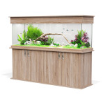 SeaBray Elite 72" x 18" x 24” Aquarium & Cabinet - Vintage Oak