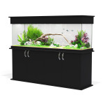 SeaBray Elite 72" x 18" x 24” Aquarium & Cabinet - Matt Black