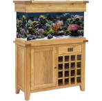 Aqua Oak Wine Rack 110cm Aquarium & Cabinet