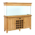 Aqua Oak Wine Rack 160cm  Aquarium & Cabinet