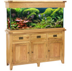 Aqua Oak Doors & Drawers 150cm Aquarium & Cabinet