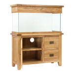 Aqua Oak Doors & Drawers 110cm  Aquarium & Cabinet