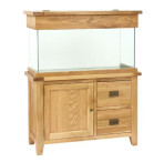 Aqua Oak Doors & Drawers 110cm  Aquarium & Cabinet