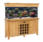 Aqua Oak Wine Rack 160cm  Aquarium & Cabinet