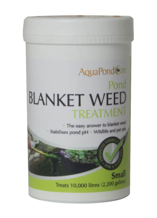 Aqua pond outlet blanket weed treatment