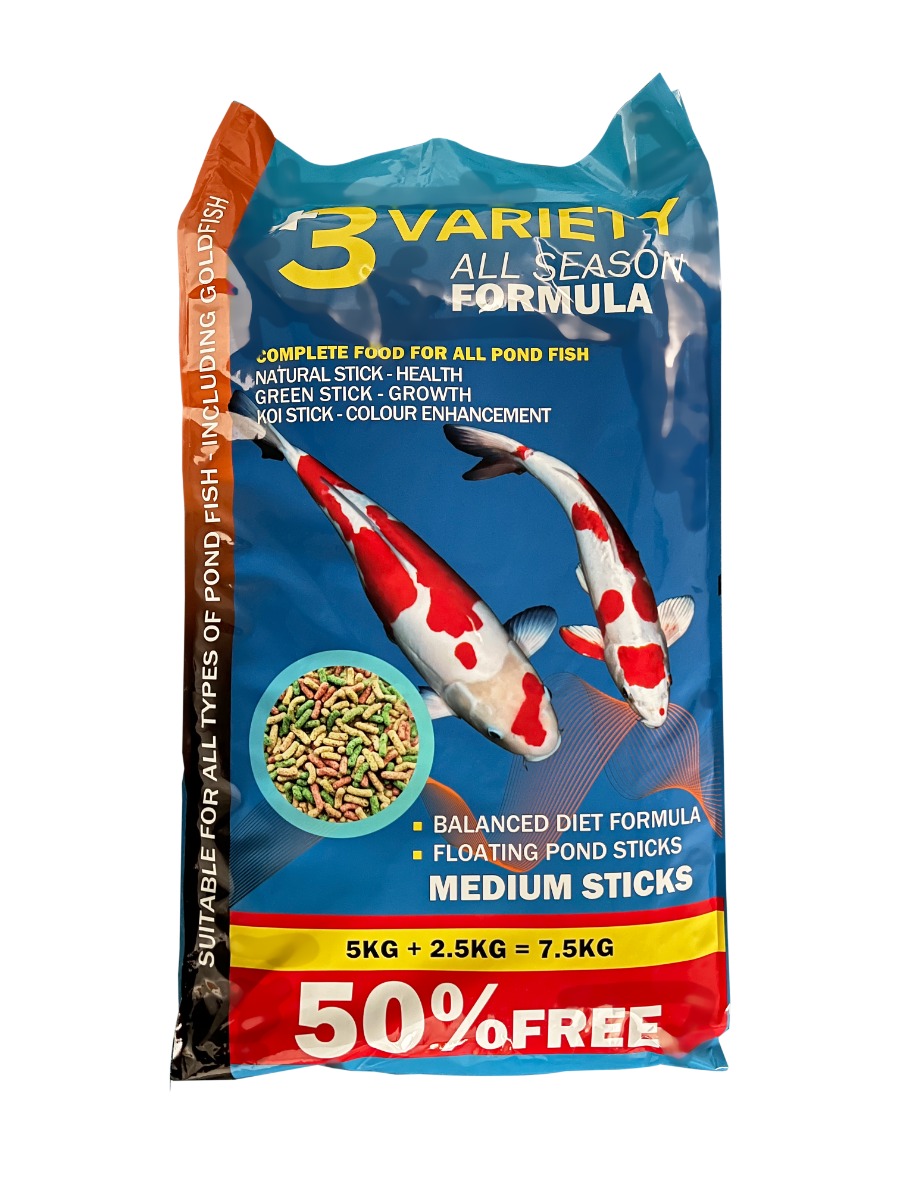 Complete fish food sticks for all pond fish (goldfish, carp and